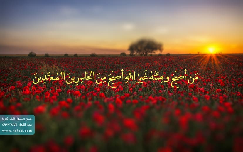 مَن أصبَحَ و هِمَّتُهُ غَيرُ اللّه ِ