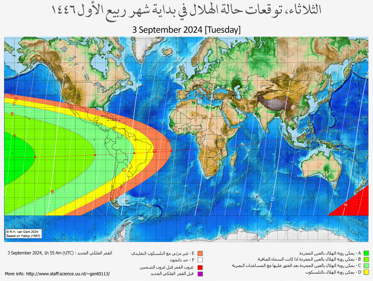 lunar crescent visibility map
