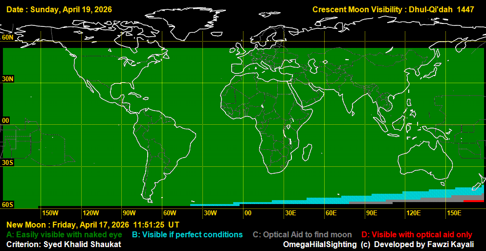 lunar crescent visibility map