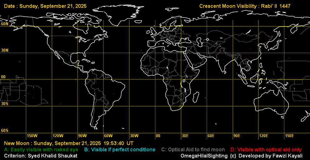 lunar crescent visibility map