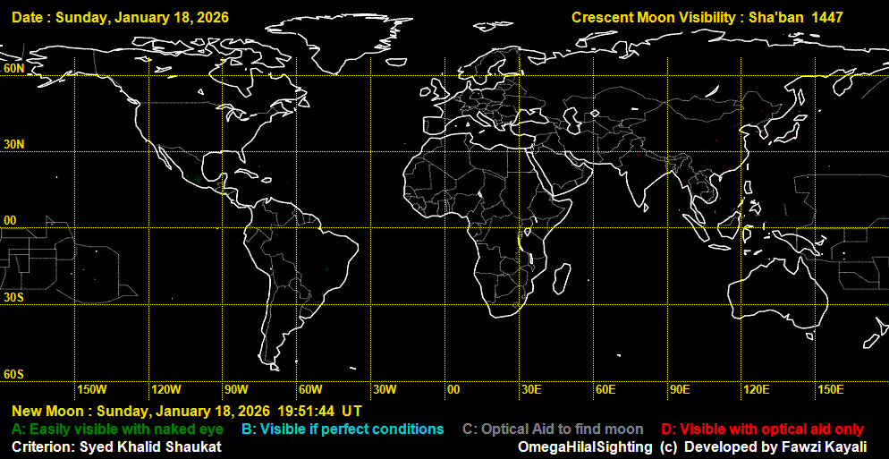 lunar crescent visibility map