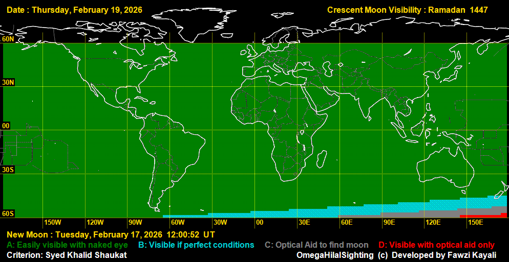 lunar crescent visibility map